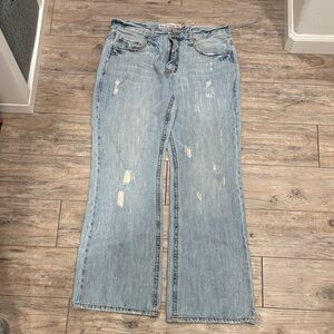 Aeropostale Men’s 33/32 Light Blue Distressed Jeans